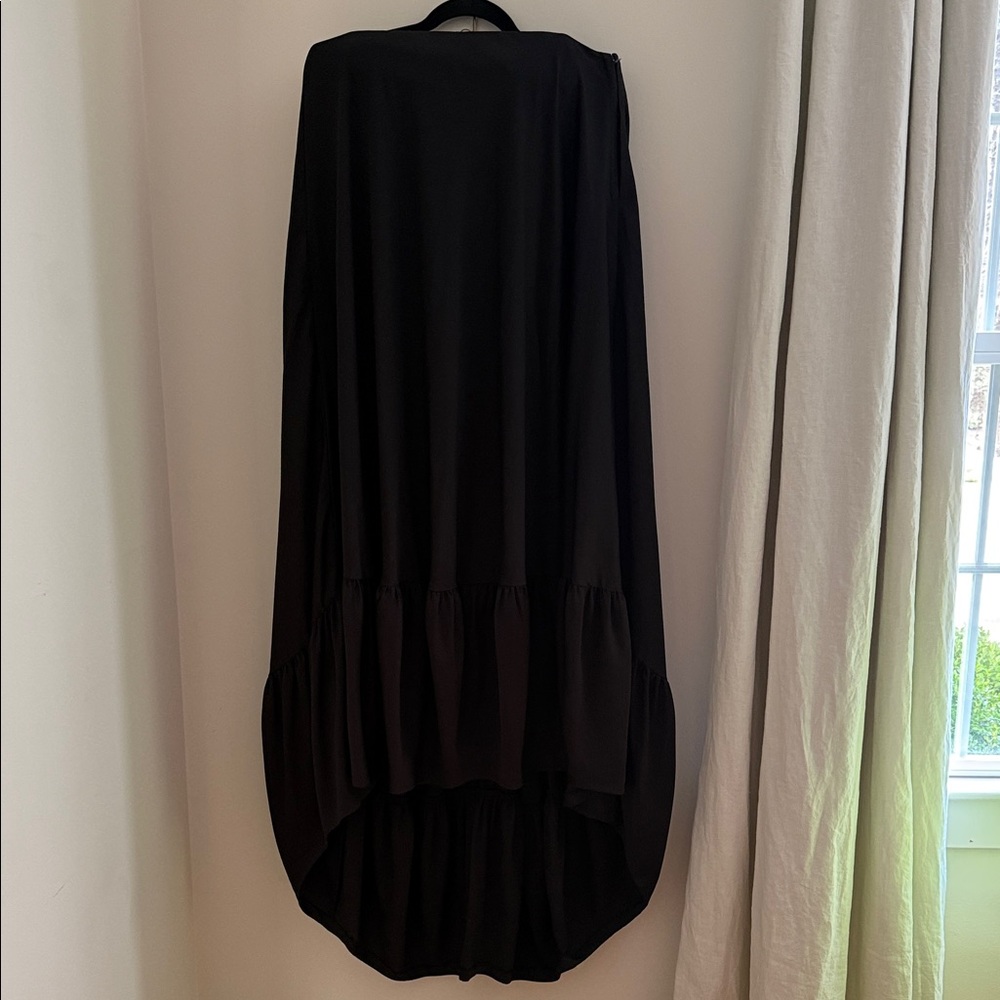 Black High-Low Strapless Women’s Maxi Dress